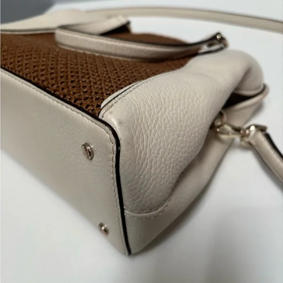 Kate Spade Woven Brown and Cream Shoulder Bag - Picture 8 of 9
